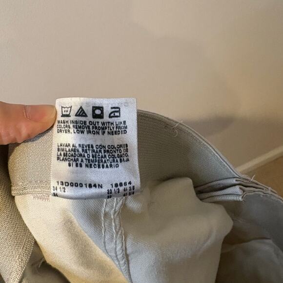 Lee Custom Fit Straight Fit Men's Khaki Pants 33x32 EUC Preppy Classic Basic - Picture 4 of 6